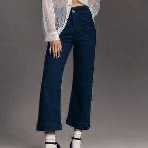The Colette Cropped High-Rise Wide-Leg Jeans by Maeve (Anthropologie)